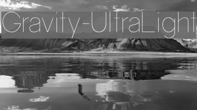 Gravity-UltraLight Font examples
