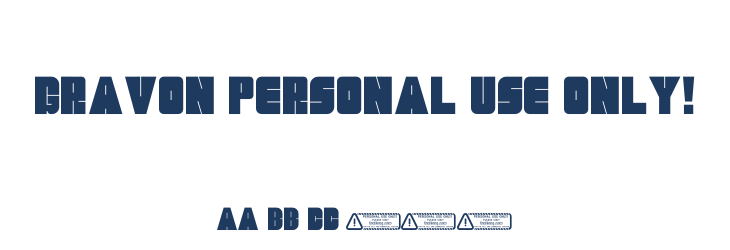 Gravon PERSONAL USE ONLY! Font Preview