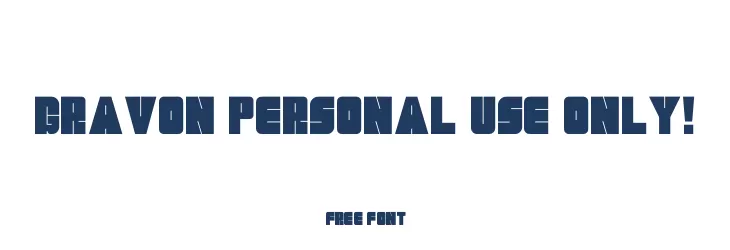Gravon PERSONAL USE ONLY!  font caratteri gratis