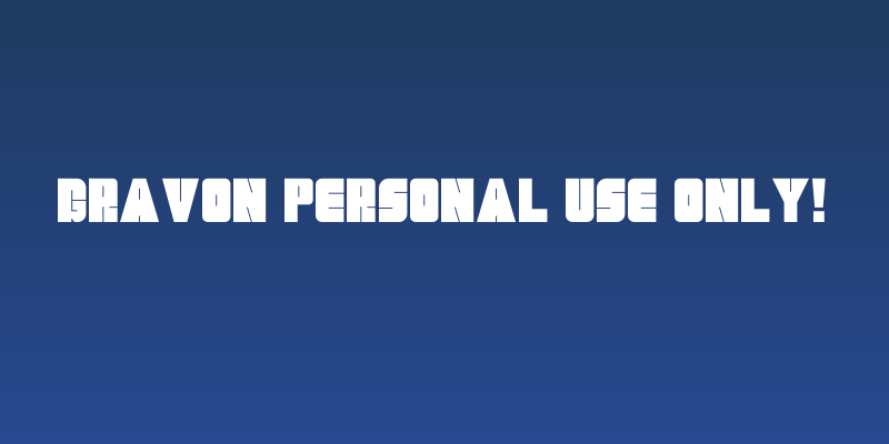Gravon PERSONAL USE ONLY! Social Header