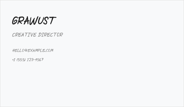 Grawust Business Card