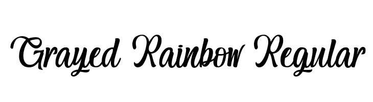 Grayed Rainbow Regular  Frei Schriftart Herunterladen