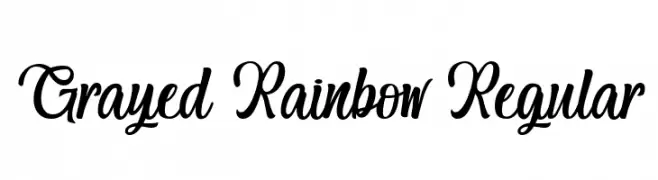 Grayed Rainbow Regular  font caratteri gratis