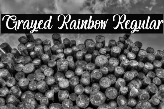 Grayed Rainbow Regular Font examples