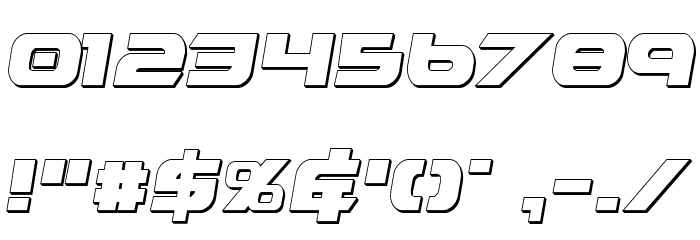 Graymalkin 3D Condensed Font OTHER CHARS
