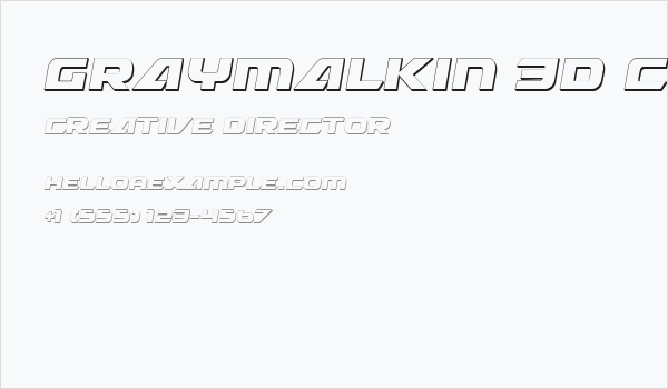 Graymalkin 3D Condensed Business Card