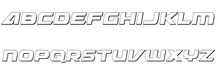 Graymalkin 3D Condensed Font LOWERCASE