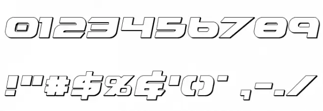 Graymalkin 3D Font OTHER CHARS