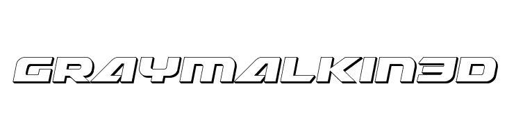 Graymalkin 3D  Скачать бесплатные шрифты