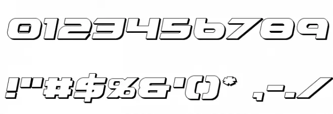 Graymalkin 3D Font OTHER CHARS