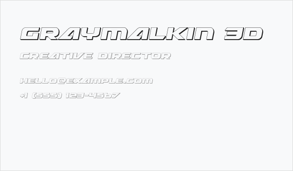Graymalkin 3D Business Card