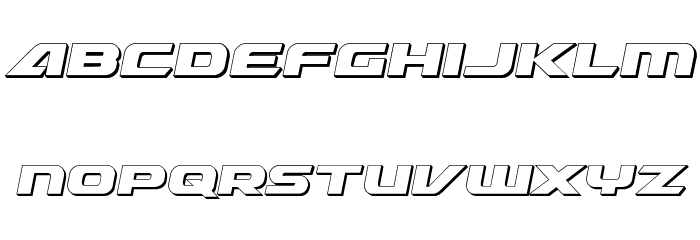 Graymalkin 3D Font LOWERCASE