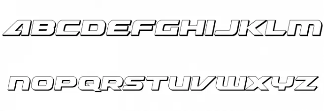 Graymalkin 3D Font LOWERCASE