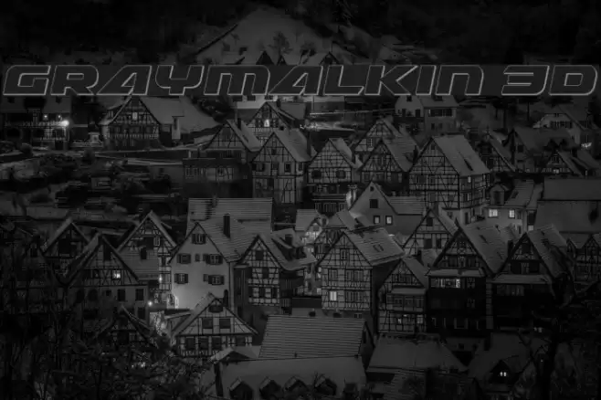 Graymalkin 3D Font examples