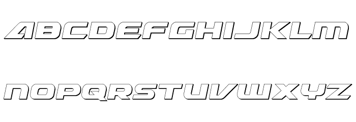 Graymalkin 3D Font LOWERCASE