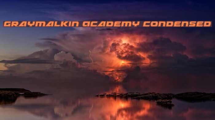 Graymalkin Academy Condensed Font examples