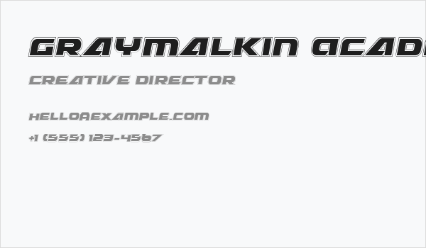 Graymalkin Academy Condensed Business Card
