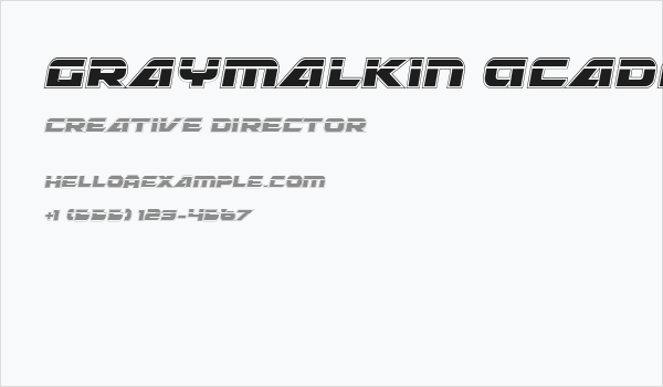 Graymalkin Academy Laser Condensed Business Card