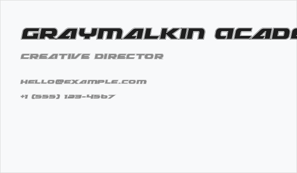 Graymalkin Academy Business Card