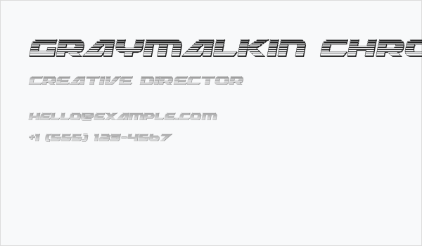 Graymalkin Chrome Business Card