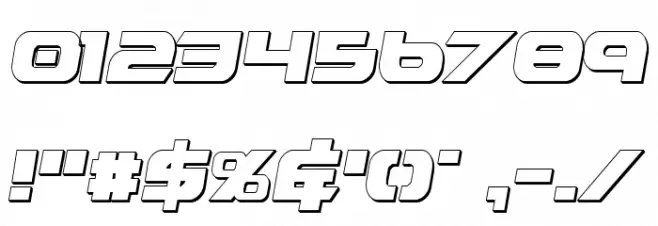 Graymalkin Compact 3D Condensed Шрифта ДРУГИЕ символов