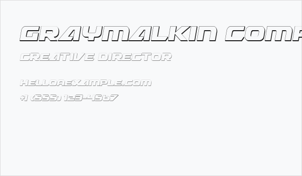 Graymalkin Compact 3D Condensed Business Card
