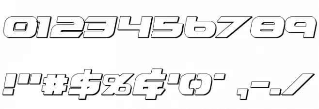 Graymalkin Compact 3D Font OTHER CHARS