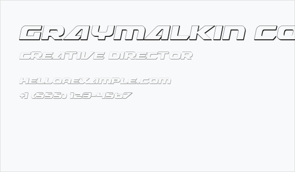 Graymalkin Compact 3D Business Card