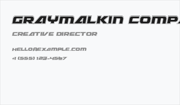 Graymalkin Compact Academy Condensed Business Card