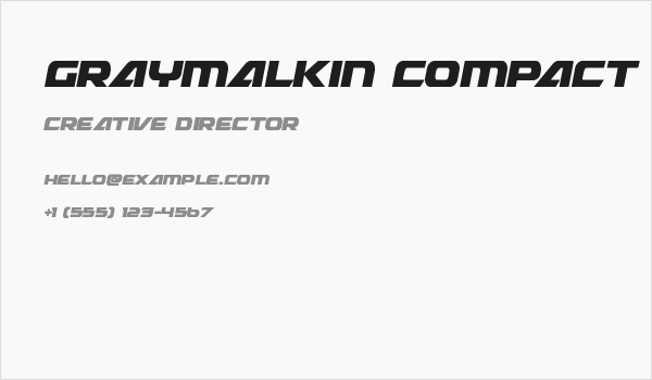 Graymalkin Compact Condensed Business Card