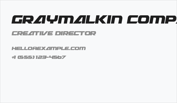Graymalkin Compact Condensed Business Card