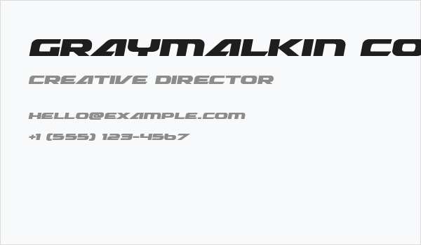 Graymalkin Compact Expanded Business Card