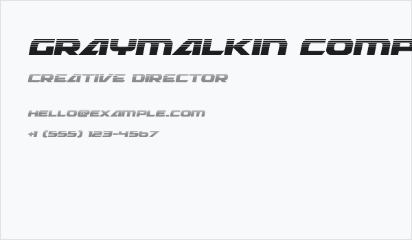 Graymalkin Compact Halftone Business Card