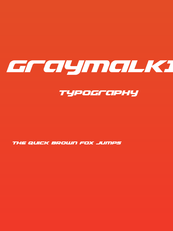 Graymalkin Compact Italic Poster