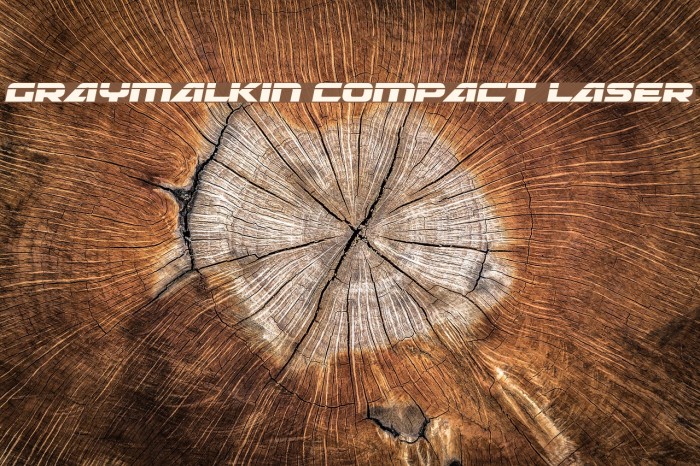 Graymalkin Compact Laser Font examples
