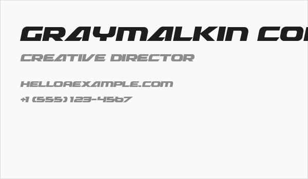 Graymalkin Compact Business Card
