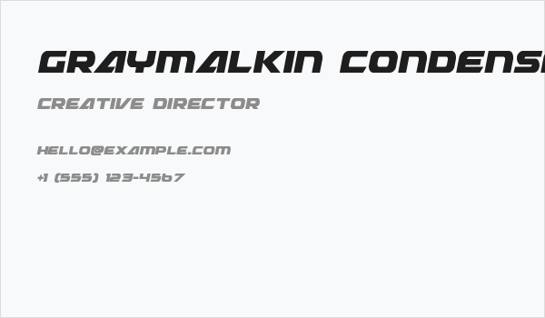 Graymalkin Condensed Business Card