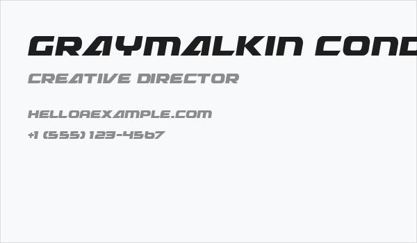 Graymalkin Condensed Business Card