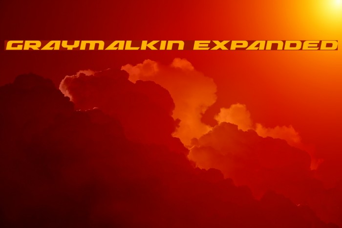 Graymalkin Expanded Font examples