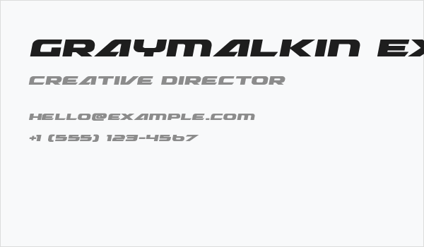 Graymalkin Expanded Business Card