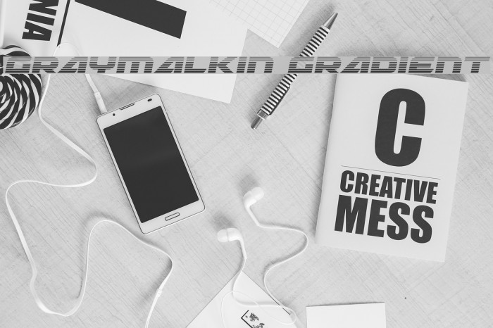 Graymalkin Gradient Font examples
