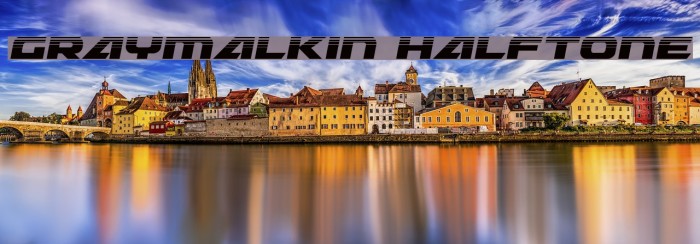 Graymalkin Halftone Font examples