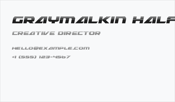 Graymalkin Halftone Business Card