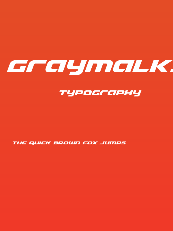 Graymalkin Italic Poster