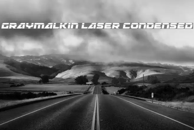 Graymalkin Laser Condensed Font examples