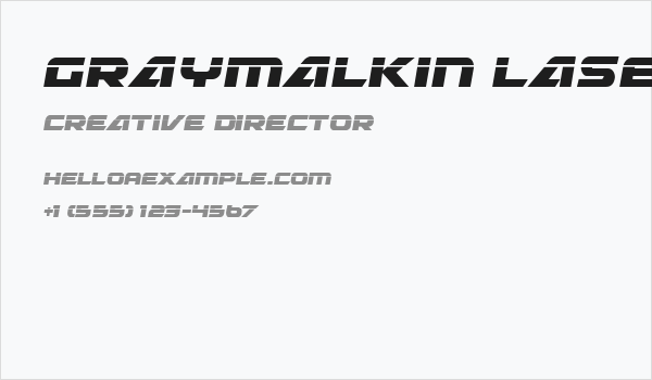 Graymalkin Laser Condensed Business Card