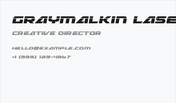 Graymalkin Laser Business Card