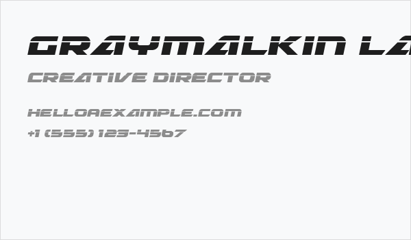 Graymalkin Laser Business Card
