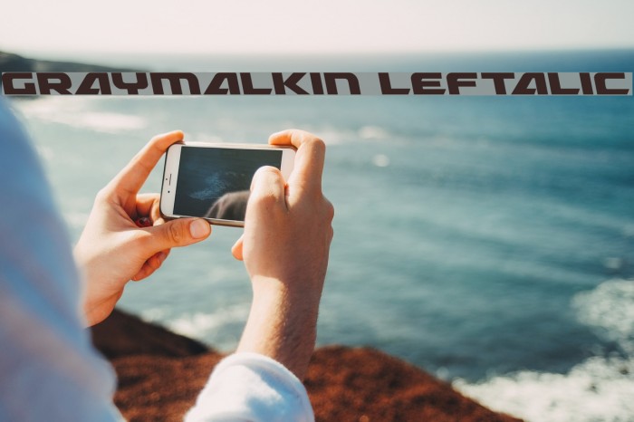 Graymalkin Leftalic Font examples