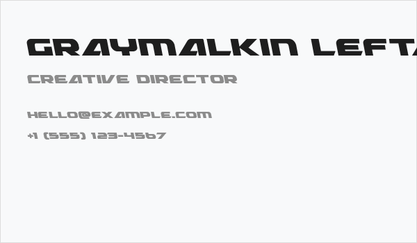 Graymalkin Leftalic Business Card